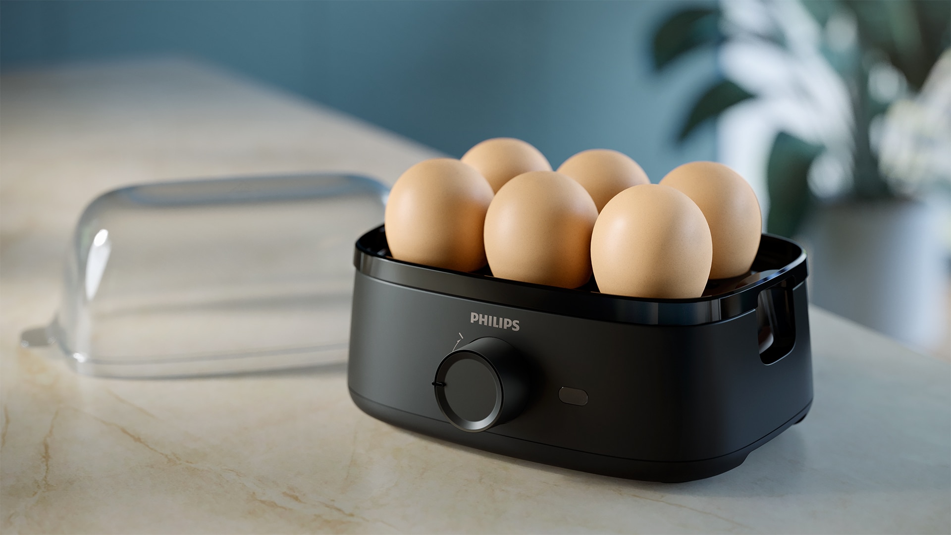 Cuecehuevos Philips Egg Cooker 3000 Series con capacidad para 6 huevos Negro-10