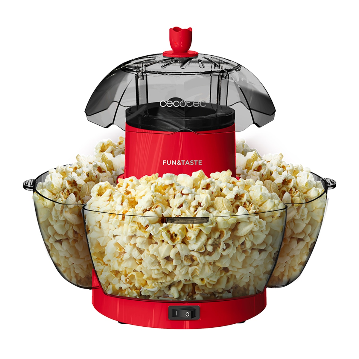 Palomitero Cecotec Fun & Taste P´Corn Lotus con capacidad de 4,5 litros Rojo-1