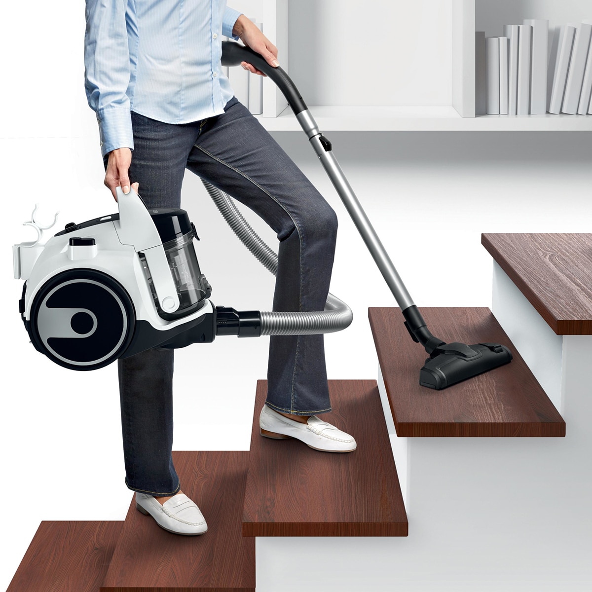 Aspirador sin bolsa, Bosch, Serie 2, BGS05A222 Blanco-4