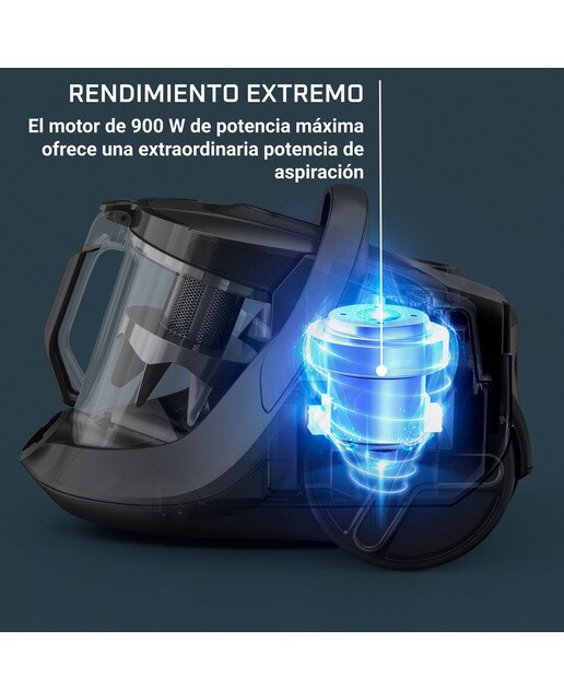 Aspirador Rowenta Green Force Cyclonic Max RO7B13 con motor de bajo consumo Negro-8