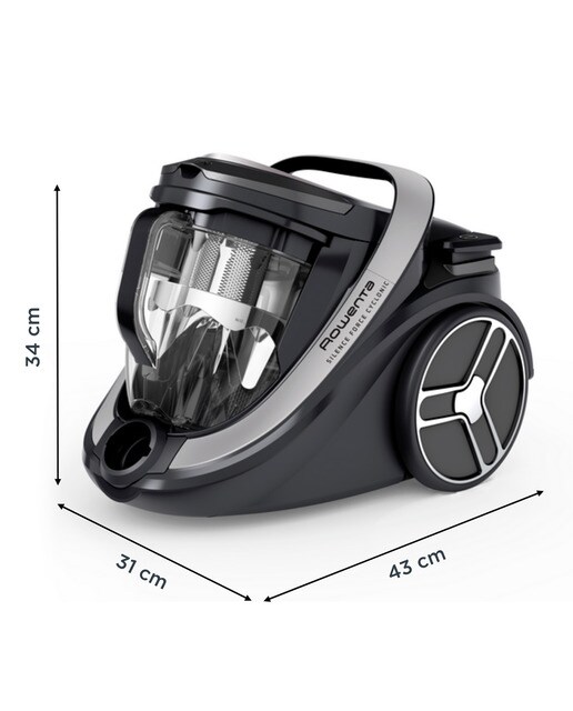Aspirador Rowenta Silence Force Cyclonic Effitech RO7936 silenciosa Negro-3