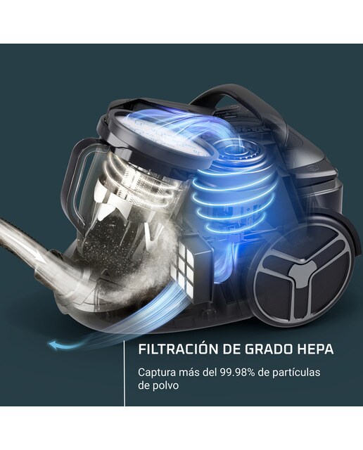 Aspirador Rowenta Silence Force Cyclonic Effitech RO7936 silenciosa Negro-4