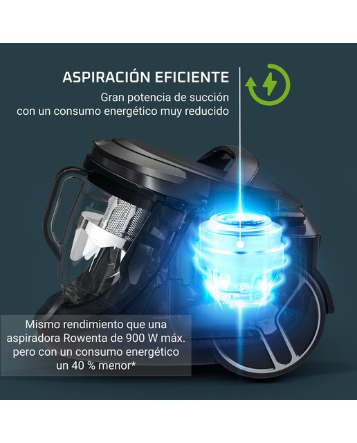 Aspirador Rowenta Silence Force Cyclonic Effitech RO7936 silenciosa Negro-6