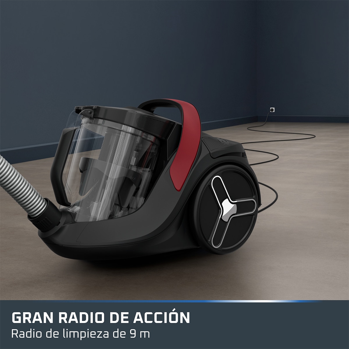 Aspirador sin bolsa Rowenta Silence Force Cyclonic 7, RO7B33 Motor de 900 W - Burdeos Burdeos-4