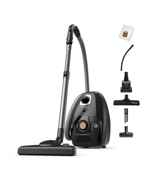 Aspirador com Saco Rowenta RO6189 Green Force Effitech Total Clean com Filtro HEPA - Preto e Cinzento Preto-2
