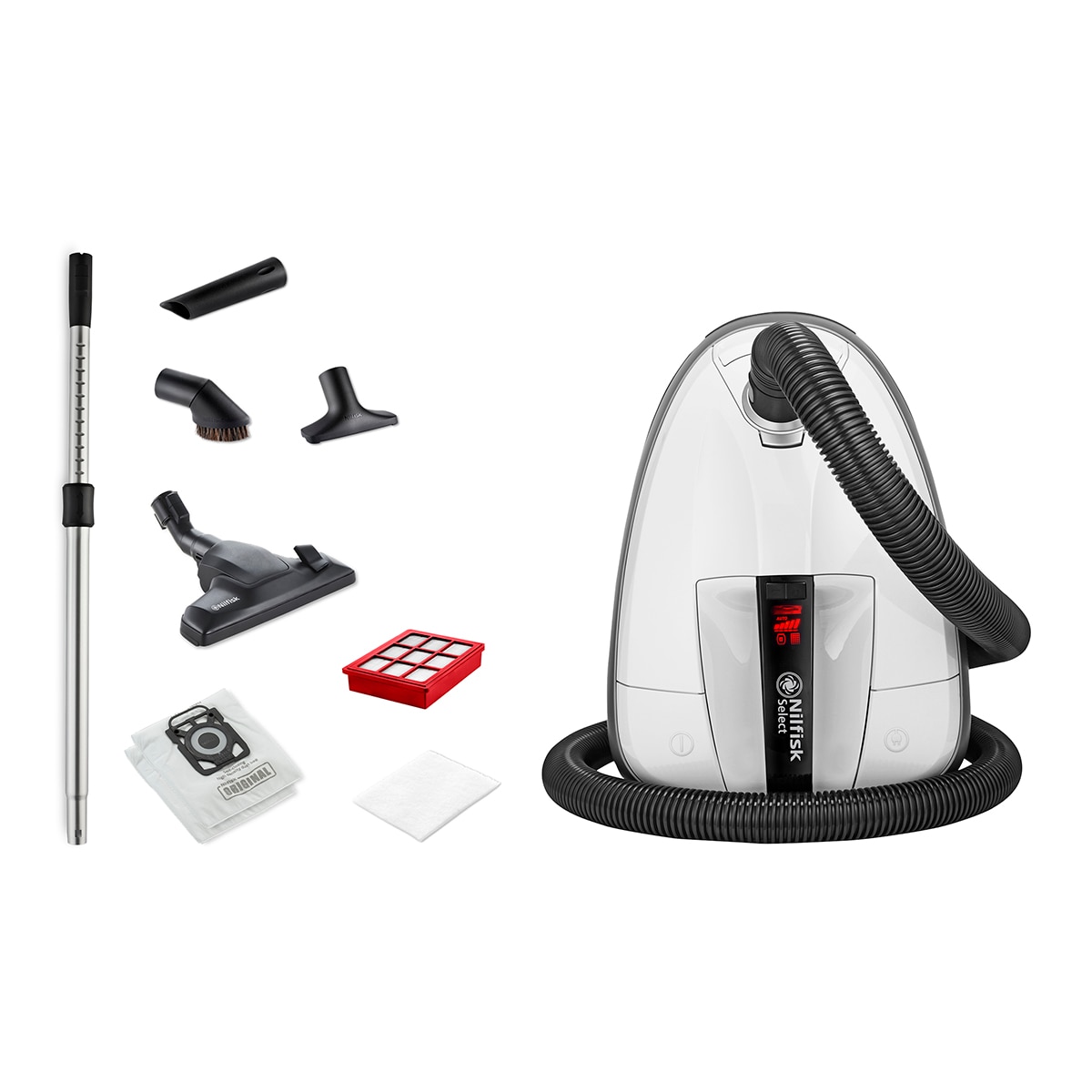 NILFISK – Aspirador con bolsa Nilfisk Select Allergy con filtro Hepa 14.