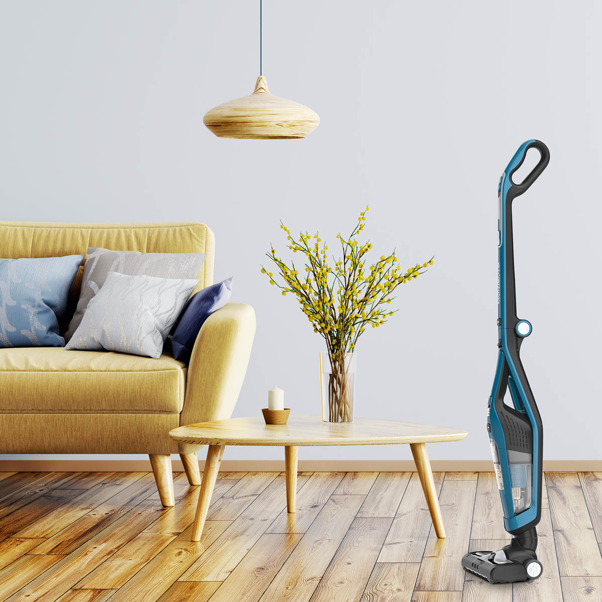 Aspirador Vertical Rowenta Dual Force RH6751WO de 21.6 V com Autonomia 75 min e Capacidade de 600 ml - Azul Azul-8