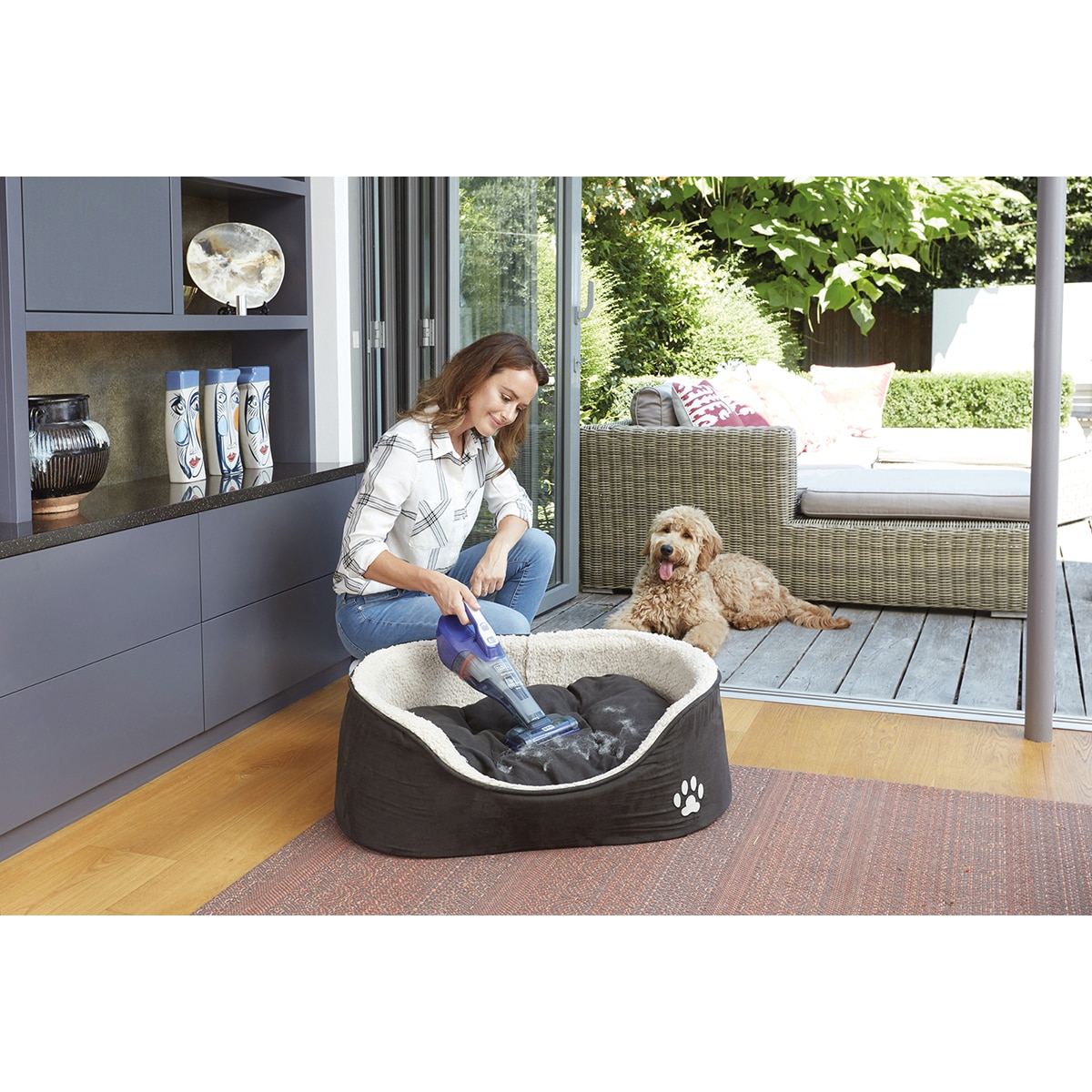 Aspirador de mano Black+Decker DVB-315-JP Dustbuster ciclónico inalámbrico especial mascotas Gris-4