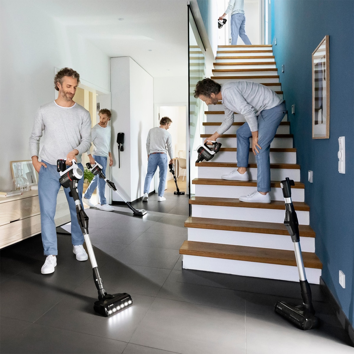Aspirador escoba sin cable, Bosch, Unlimited 7, BCS711XXL Negro-10