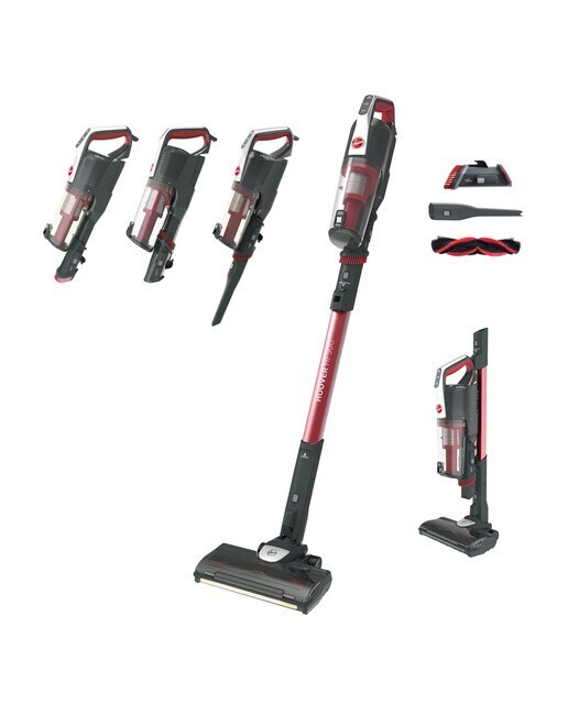 Aspirador de escoba recargable Hoover HF500 cepillo anti-enredos, almacenamiento compacto