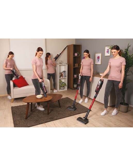 Aspirador de escoba recargable Hoover HF500 cepillo anti-enredos, almacenamiento compacto 12