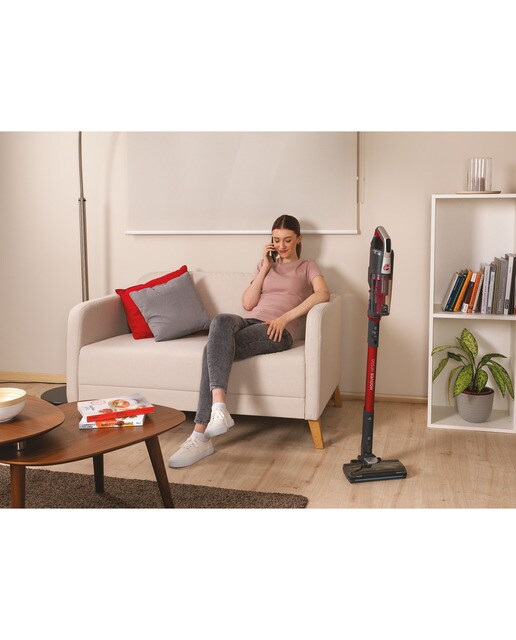 Aspirador de escoba recargable Hoover HF500 cepillo anti-enredos, almacenamiento compacto 13