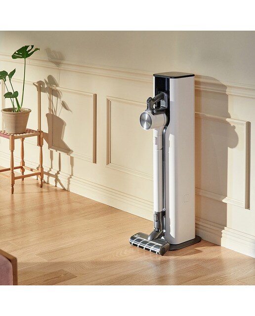 Aspirador de escoba LG All- In-One Kompressor con  210W, 60 Min,  sistema autovaciado y doble batería 12