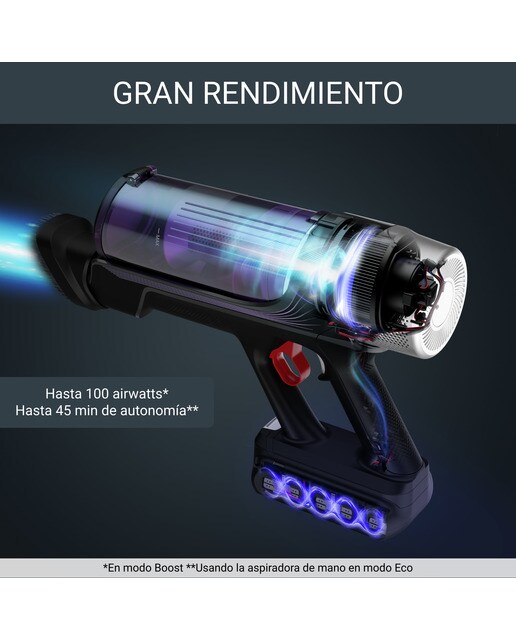 Aspirador de escoba recargable Rowenta RH2037 Xforce Flex 9.60 Ligera, 2 en 1 5
