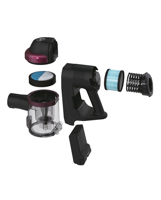 Aspirador de escoba recargable Hoover HF4 con giro de 360º, cepillo anti-enredos 9
