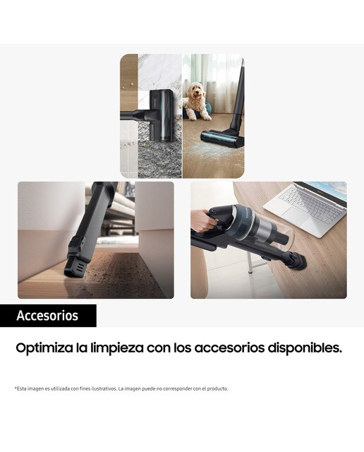 Aspiradora sin Cable Samsung Jet 75E Complete 200AW Cepillo Mascotas VS20B75ACR5/WA Negro Metálico-8