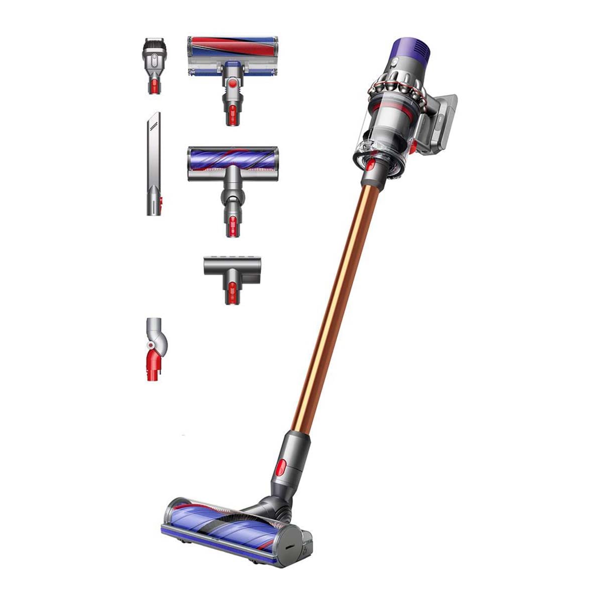 Aspirador de escoba recargable Dyson V10 Absolute con 150 w de succión y hasta 60 minutos autonomía Cobre-1