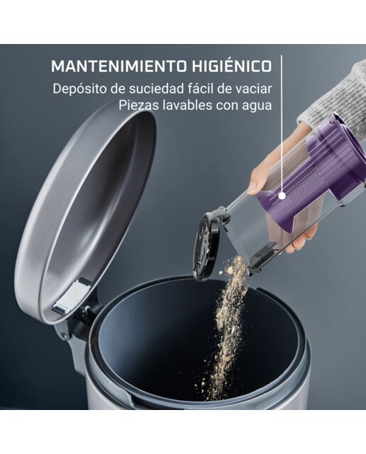 Aspirador de escoba recargable Rowenta X-Pert 7.6 RH6A35WO con Tecnología ciclónica 7