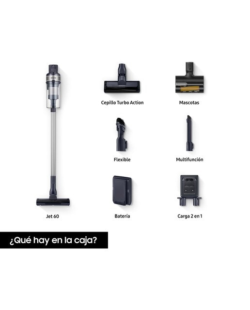 Aspiradora sin Cable Samsung Jet 65 Pet 150AW Cepillo Mascotas VS15A60AGR5/WA Negro Metálico-9