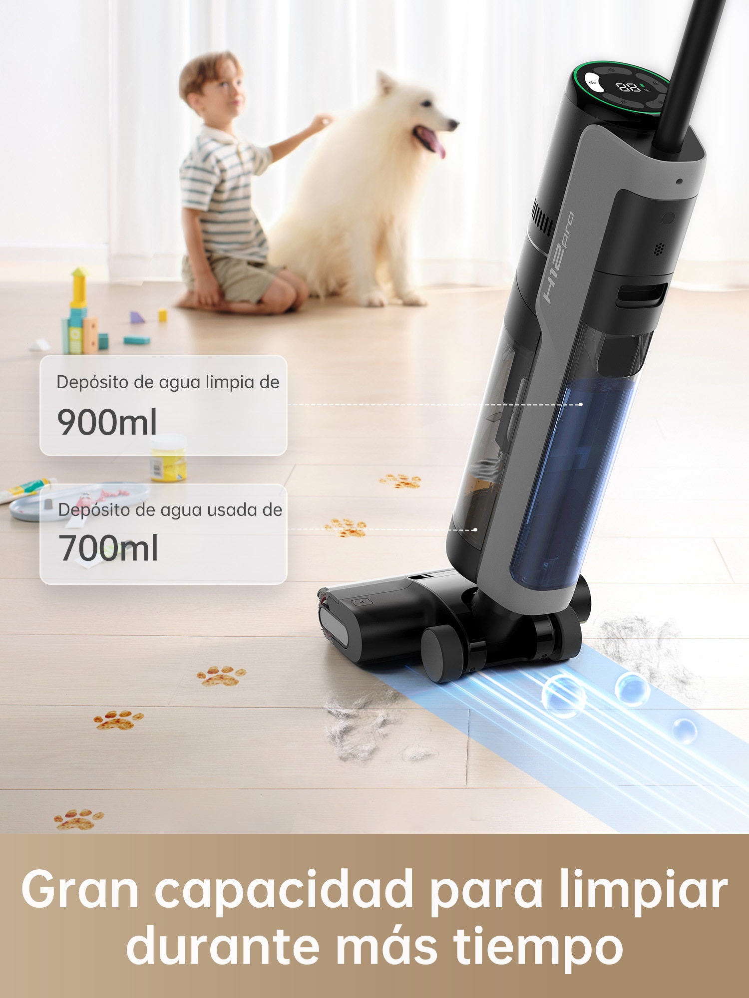 Aspirador de escoba recargable Dreame H12 Pro en seco y húmedo Negro-5