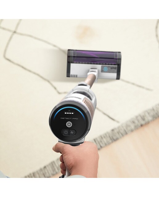 Aspirador de escoba recargable Shark IW3611EU Detect Pro + Vaciado automático - Blanco / Latón Blanco / Latón-4