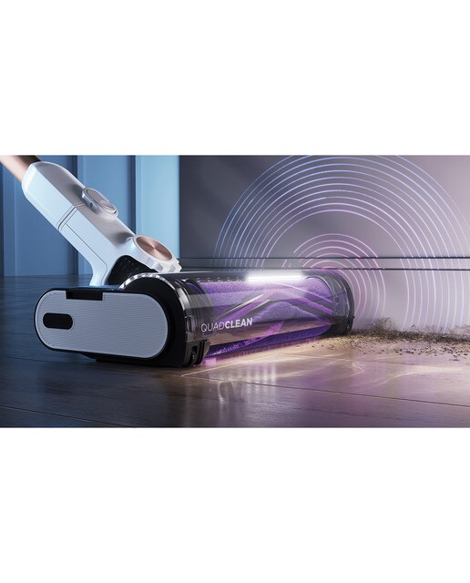Aspirador de escoba recargable Shark IW3611EU Detect Pro + Vaciado automático - Blanco / Latón Blanco / Latón-6