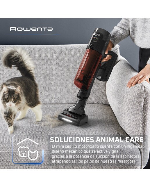 Aspirador de escoba recargable Rowenta X-Force Flex 13.60 Animal Care Negro / Rojo-4