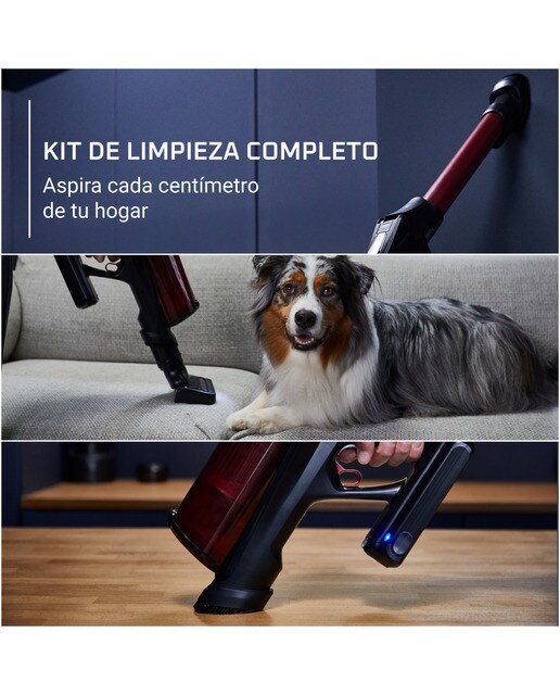 Aspirador de escoba recargable Rowenta X-Force Flex 13.60 Animal Care Negro / Rojo-9