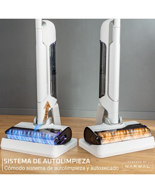 Fregona eléctrica Rowenta X-Clean 10 Tecnología Wet & Dry, Autolimpieza y Secado Automático Blanco-9