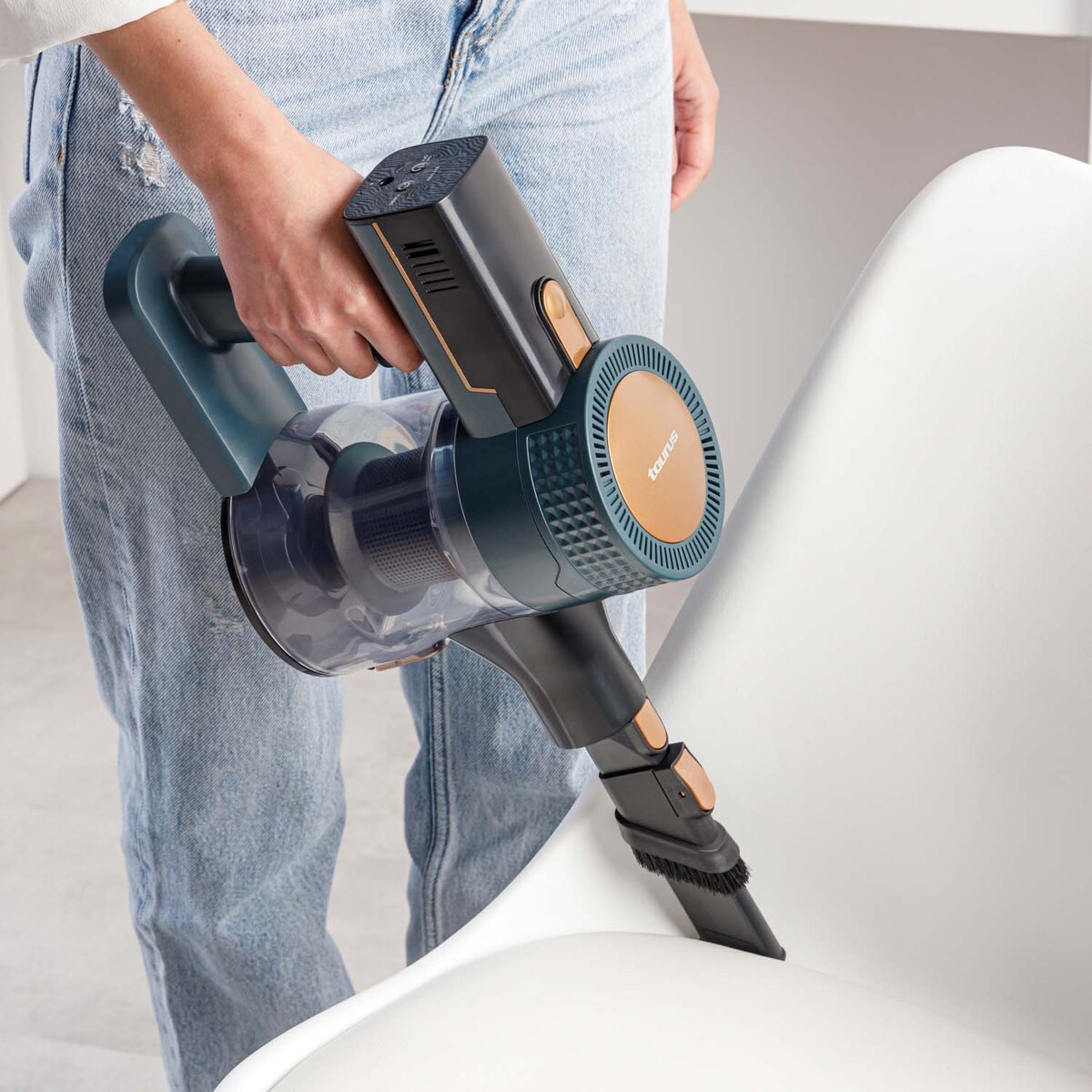 Aspirador de escoba recargable Taurus Homeland Ideal 22,2V Azul / Negro-4