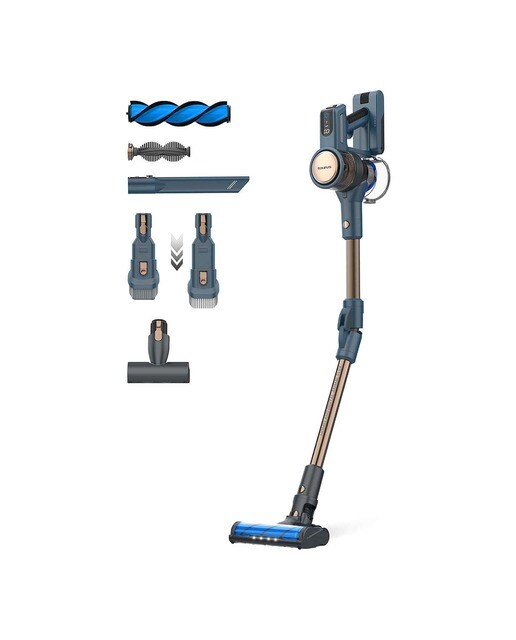 Aspirador de escoba recargable Taurus Homeland Digital Animal Flex con 3 velocidades Azul / Negro-1