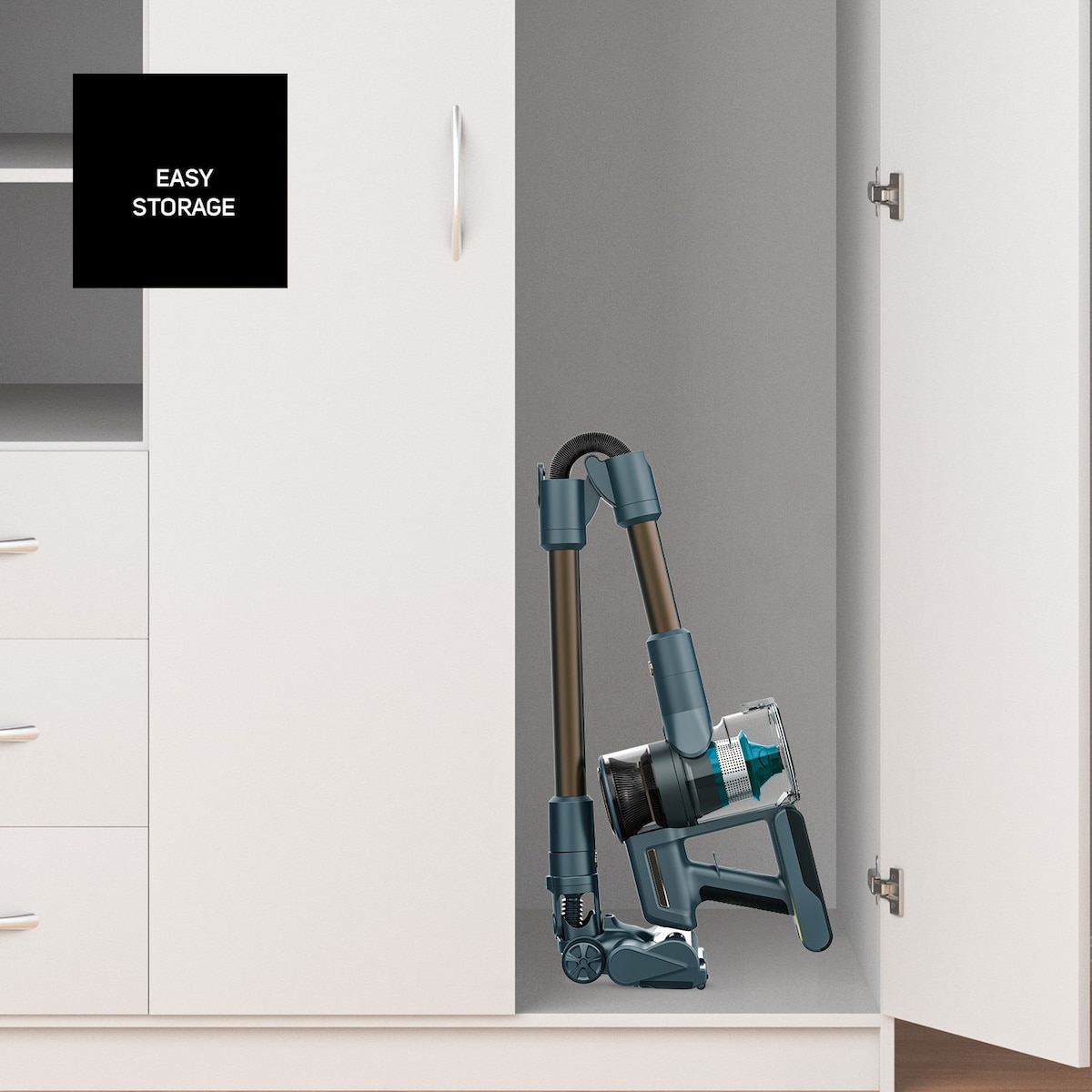 Aspirador de escoba recargable Taurus Homeland Digital Animal Flex con 3 velocidades Azul / Negro-3