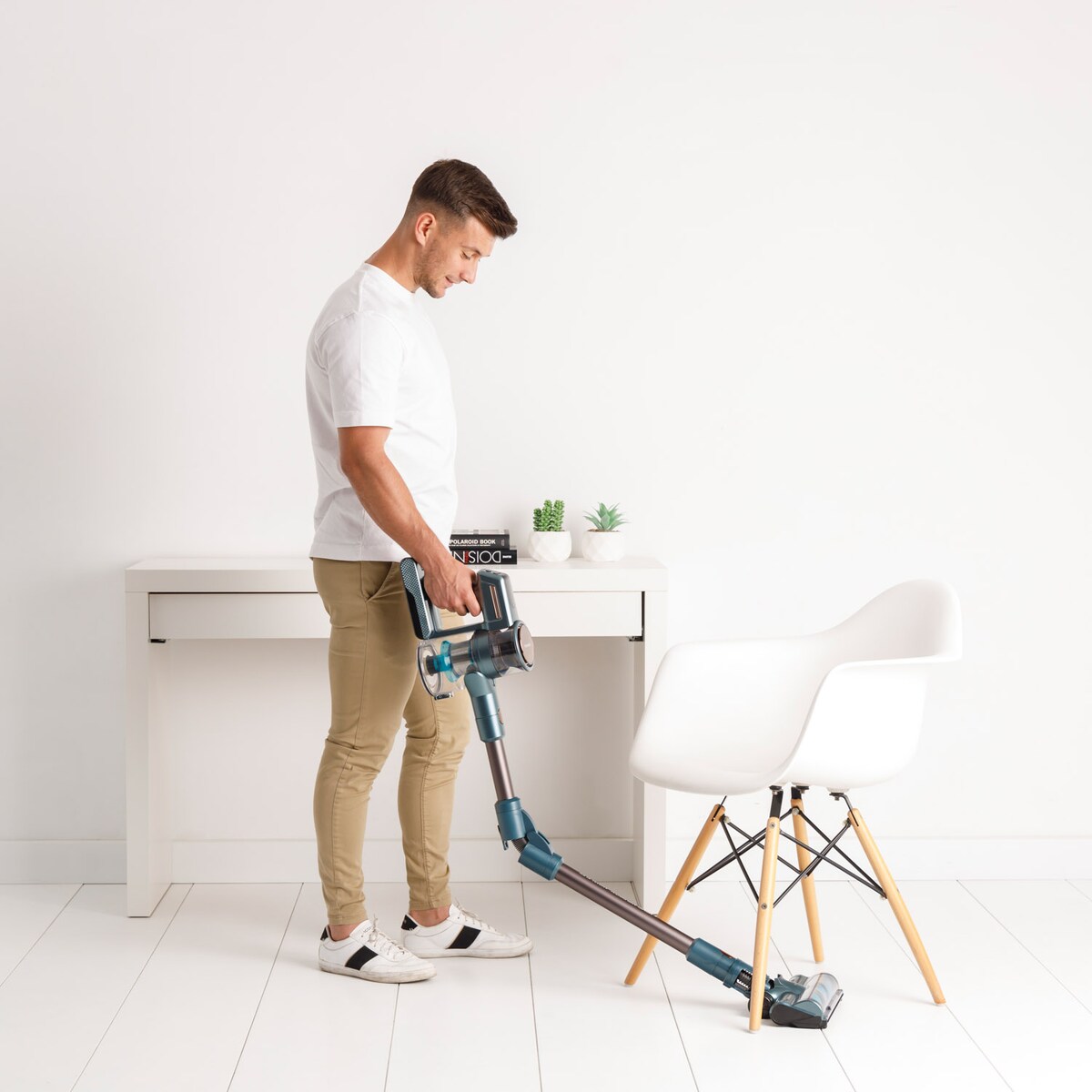 Aspirador de escoba recargable Taurus Homeland Digital Animal Flex con 3 velocidades Azul / Negro-9