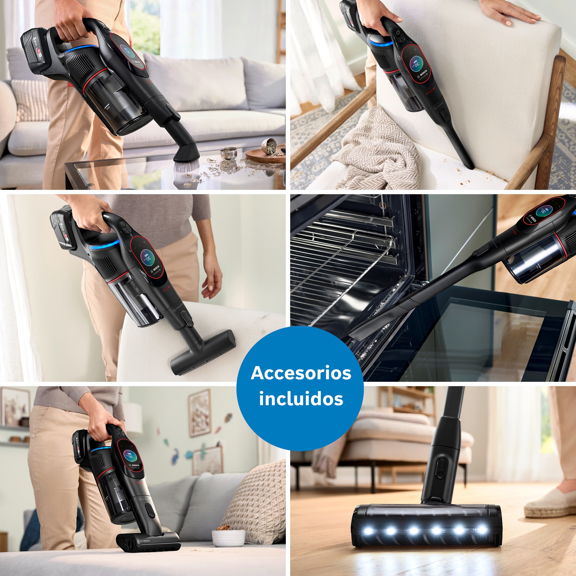 Aspirador escoba sin cable, Bosch, Unlimited 10, BCS1051POW Negro-12