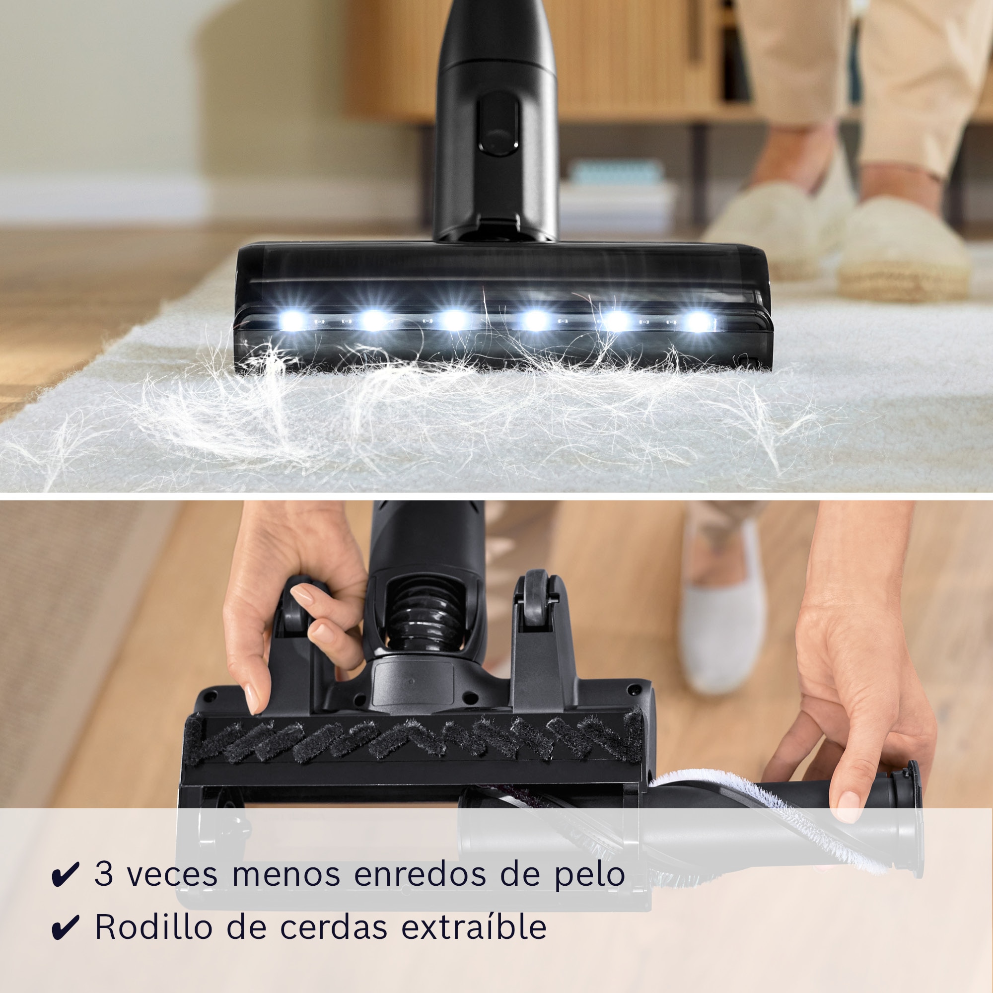 Aspirador escoba sin cable, Bosch, Unlimited 10, BCS1051POW Negro-16