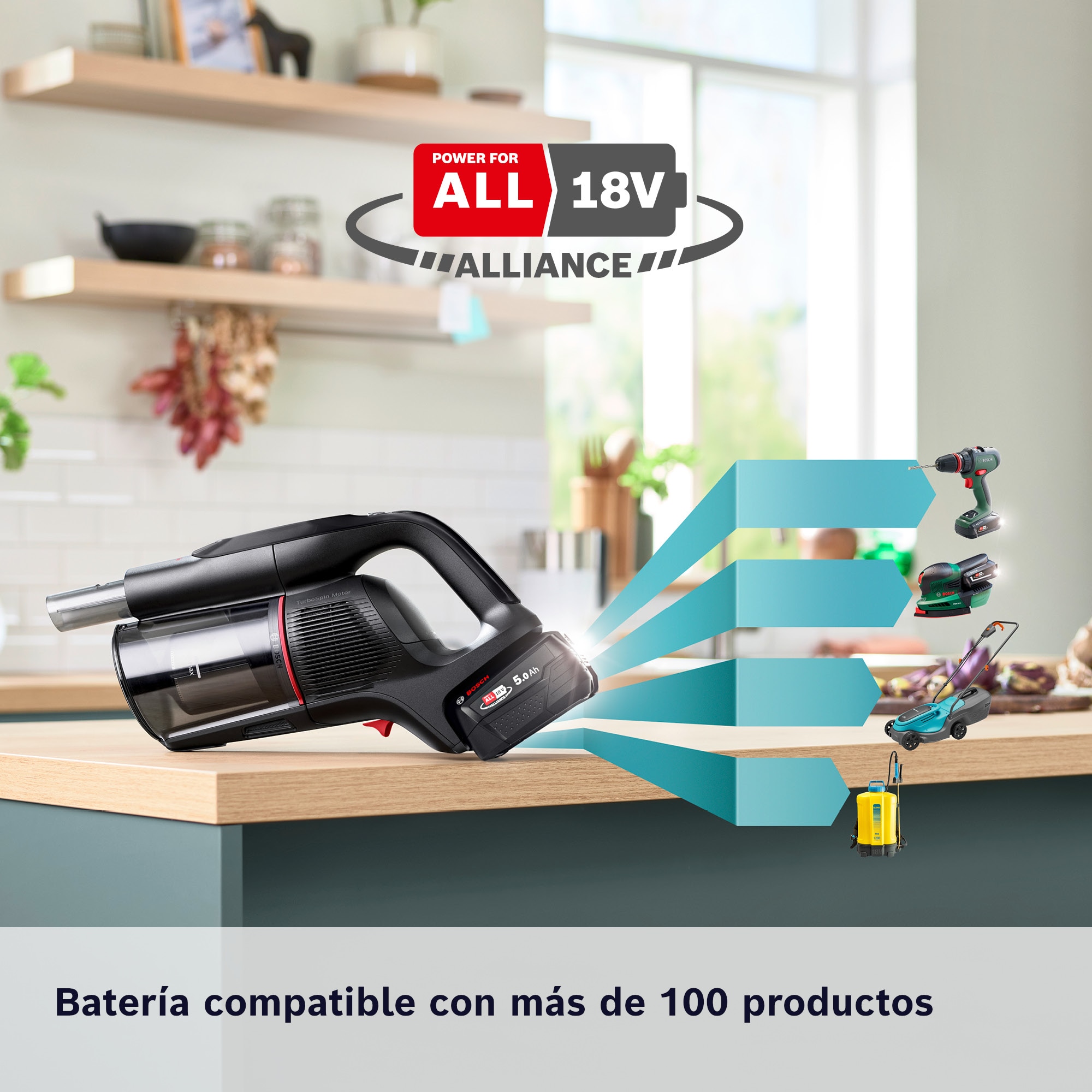 Aspirador escoba sin cable, Bosch, Unlimited 10, BCS1051POW Negro-17