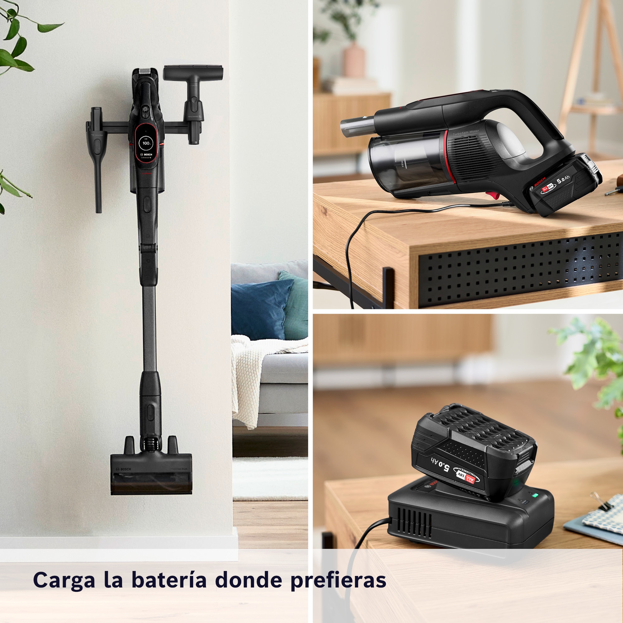Aspirador escoba sin cable, Bosch, Unlimited 10, BCS1051POW Negro-18