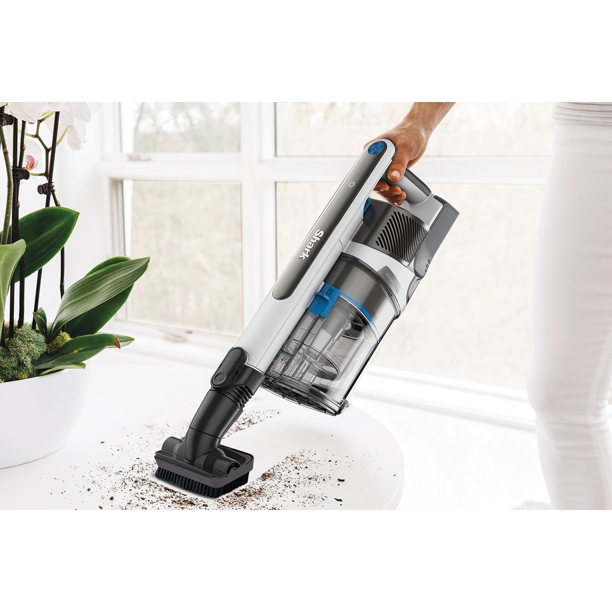 Aspirador de escoba Shark IZ380EUT PowerPro  especial mascotas Blanco-12