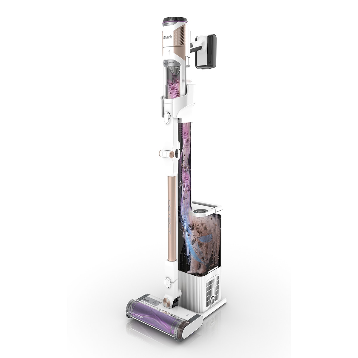 Aspirador de escoba Shark Detect  + sistema vaciado  IW3612EU Blanco-3