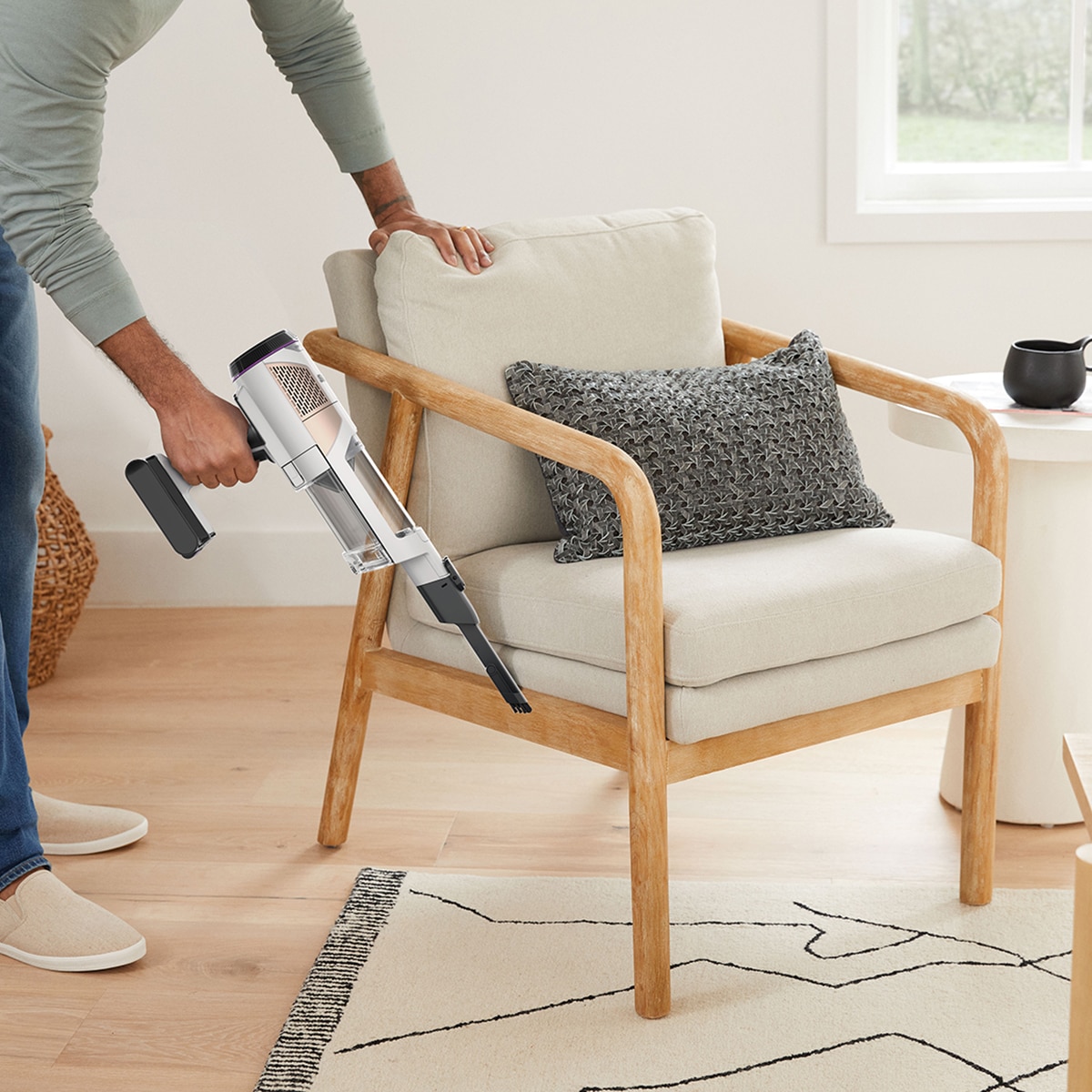 Aspirador de escoba Shark Detect  + sistema vaciado  IW3612EU Blanco-8