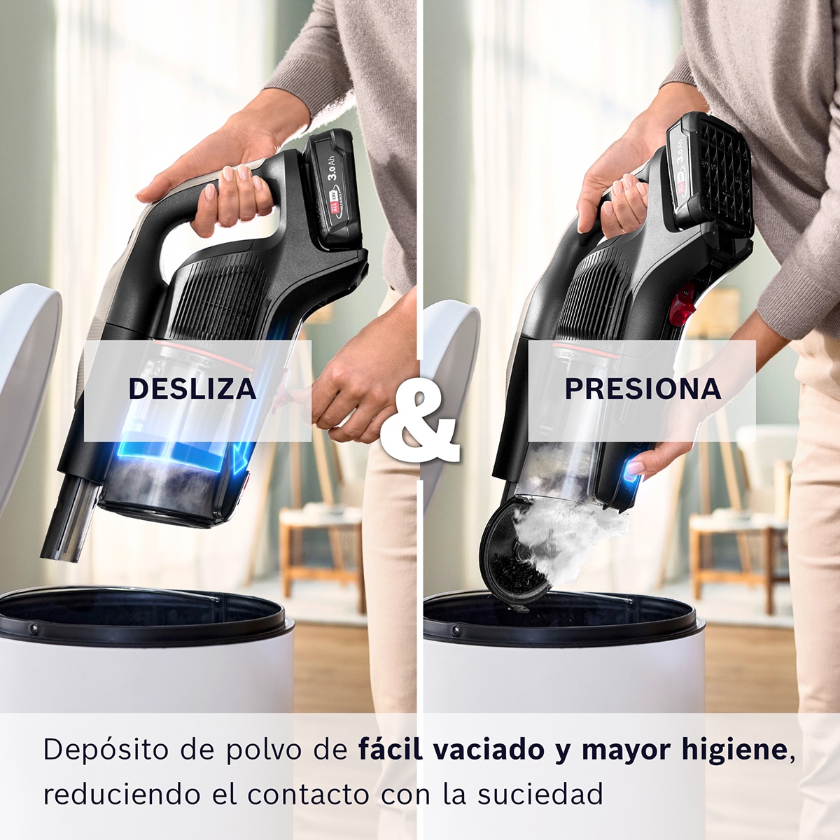 Aspirador escoba sin cable, Bosch, Unlimited 9, BCS931GAC Gris-13