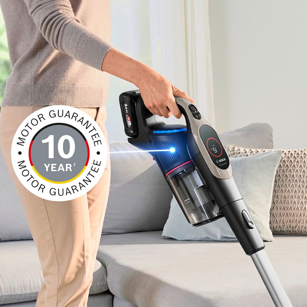 Aspirador escoba sin cable, Bosch, Unlimited 9, BCS931GAC Gris-14