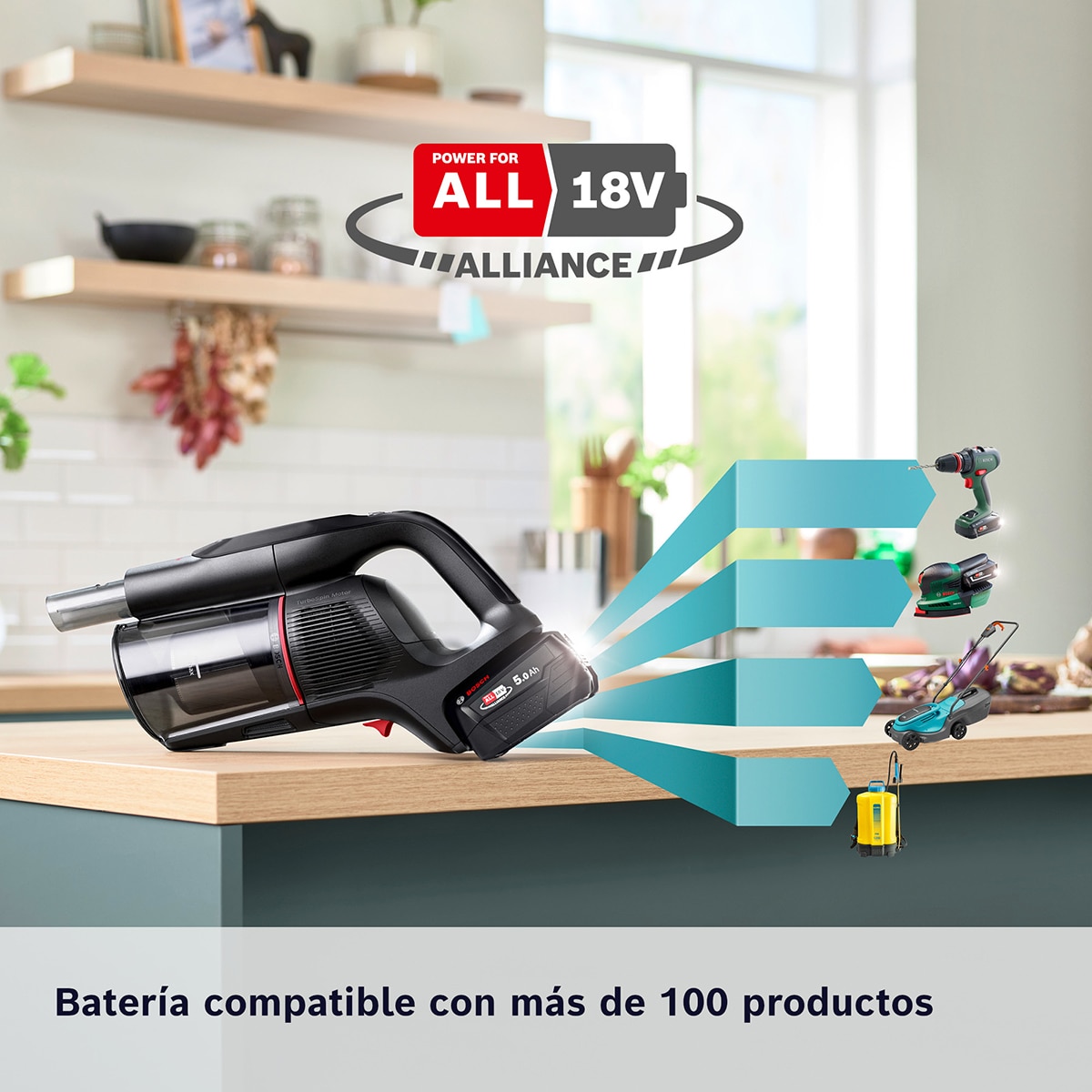 Aspirador escoba sin cable, Bosch, Unlimited 9, BCS931GAC Gris-15