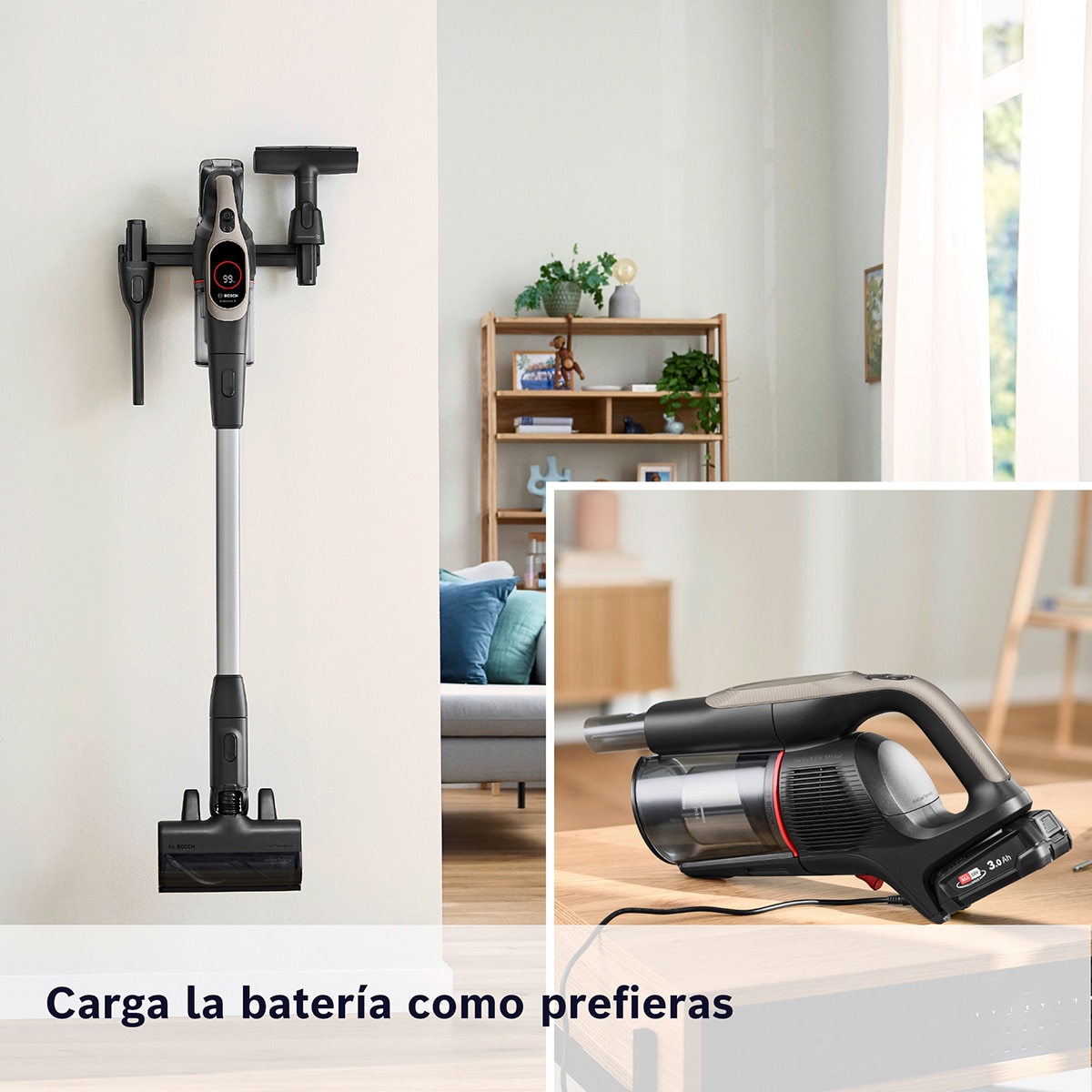Aspirador escoba sin cable, Bosch, Unlimited 9, BCS931GAC Gris-16