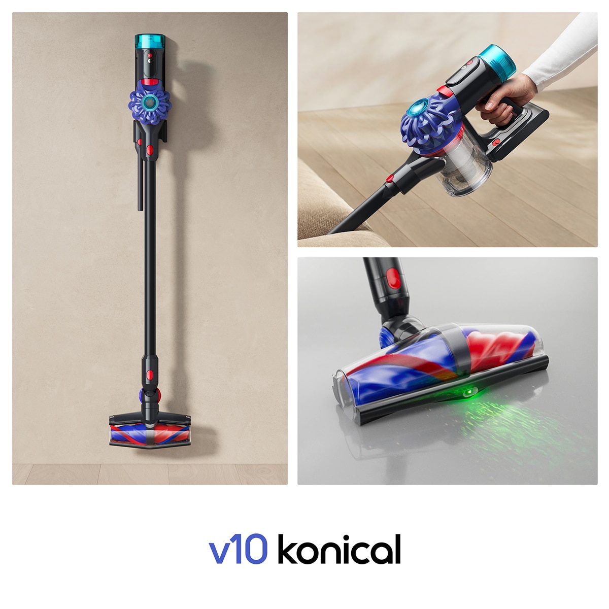 Aspirador de escoba recargable Dyson V10 konical 26 Negro-2