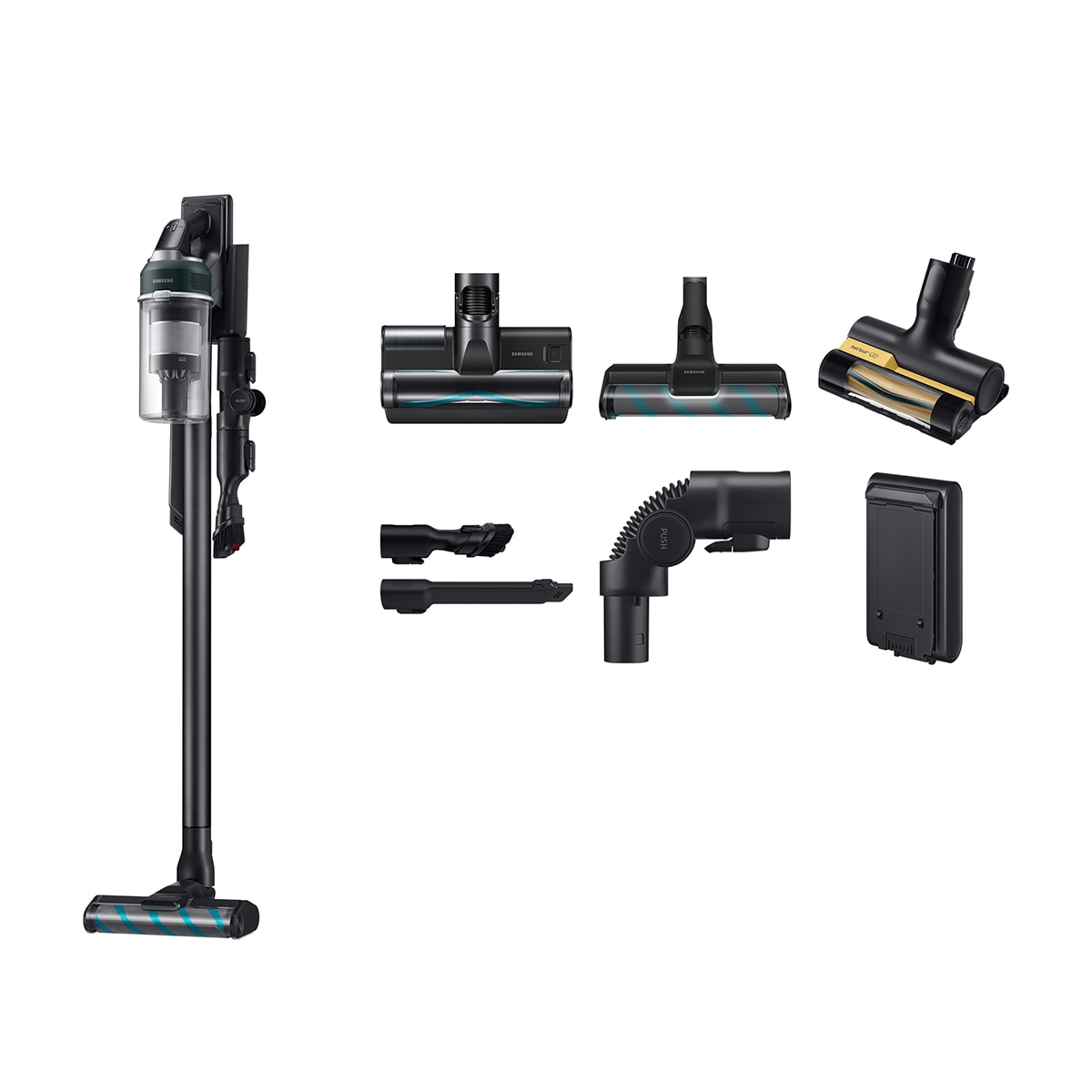 Imagen 0 de Aspirador de escoba recargable Samsung Jet 85S Complete 250AW Sistema de Filtración HEPA VS70H25WFT/WA ? ?