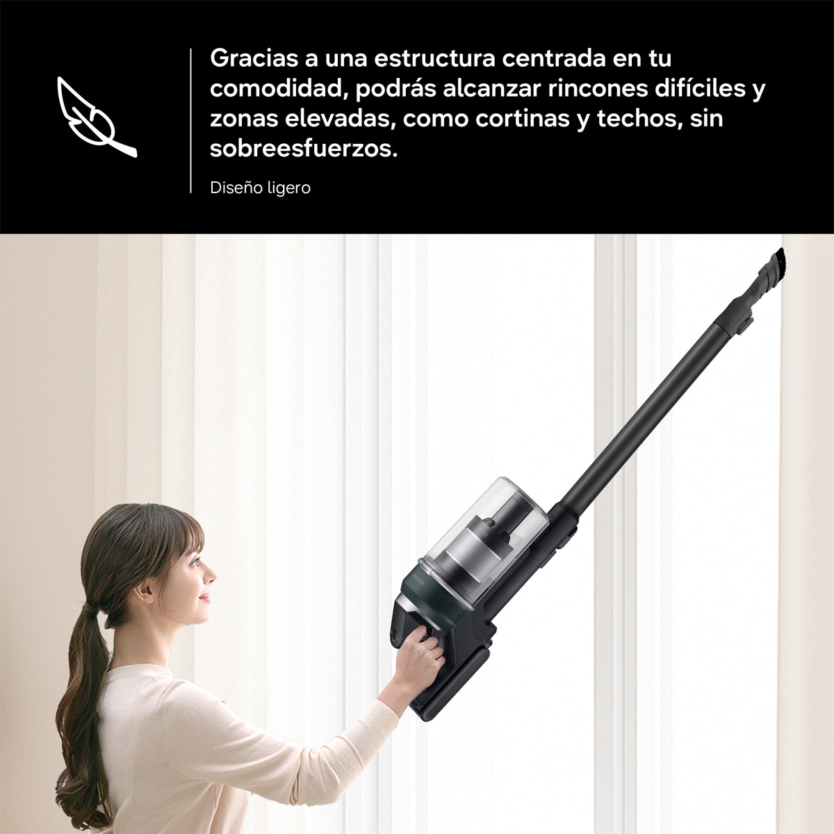 Aspirador de escoba recargable Samsung Jet 85S Complete 250AW Sistema de Filtración HEPA VS70H25WFT/WA Verde-6
