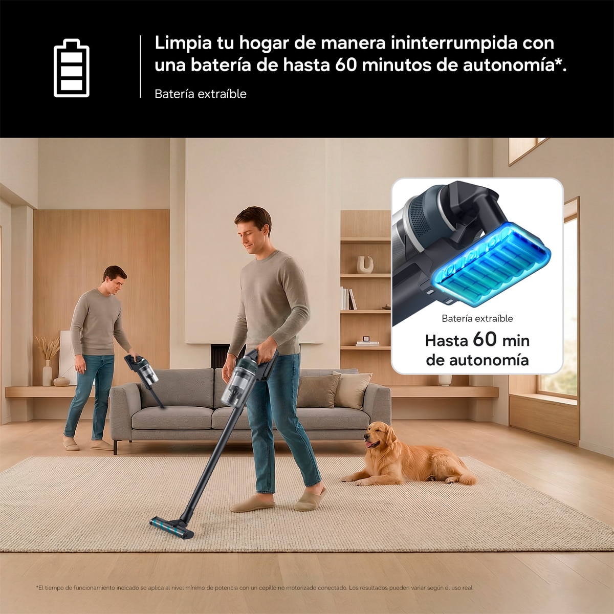 Aspirador de escoba recargable Samsung Jet 85S Complete 250AW Sistema de Filtración HEPA VS70H25WFT/WA Verde-7