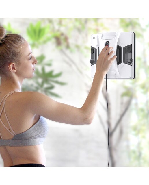 Robot limpiacristales Hobot 2S con doble sistema de pulverización automática Blanco-3