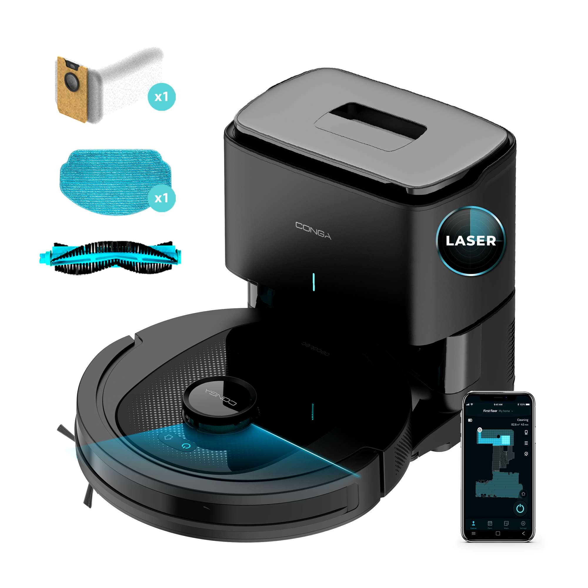 Robot de limpieza Cecotec Conga 7490 Ultimate Home X-Treme 8068 Negro-3